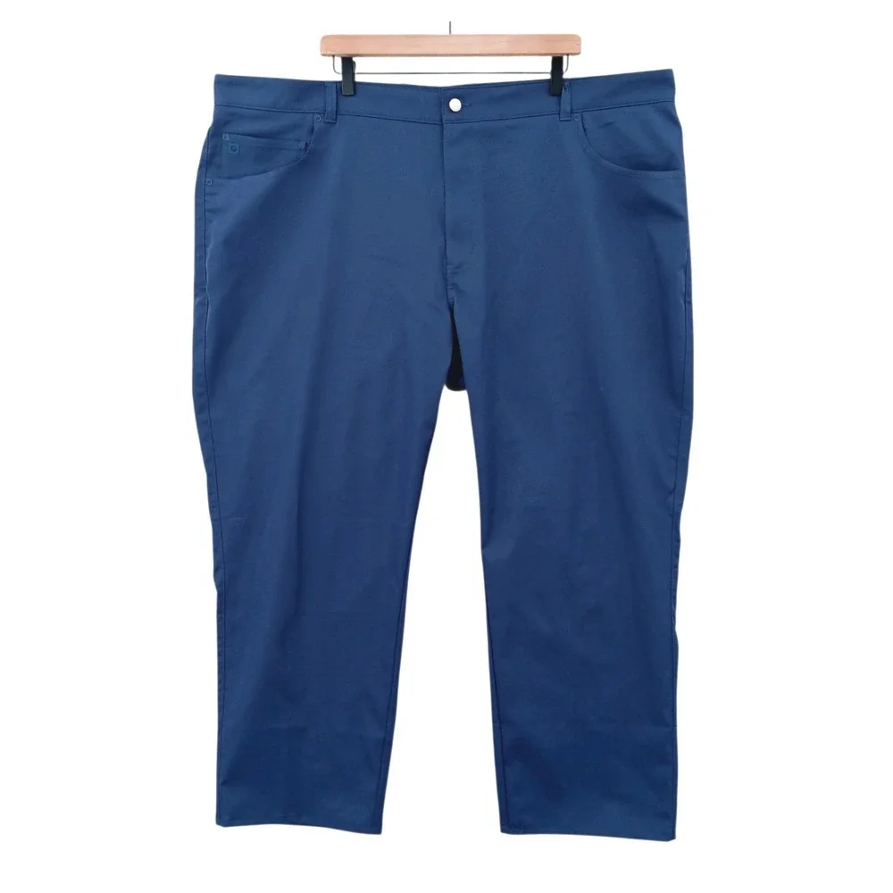 Peter Millar Performance 5-Pocket Pants Mens 48x28 Blue Poly Regular Golf EB66
